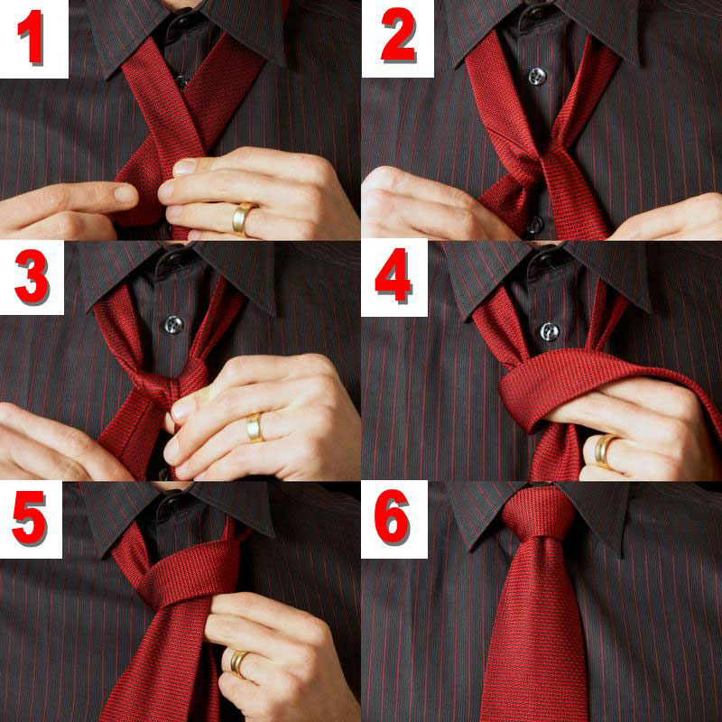 Завязать галстук классический способ