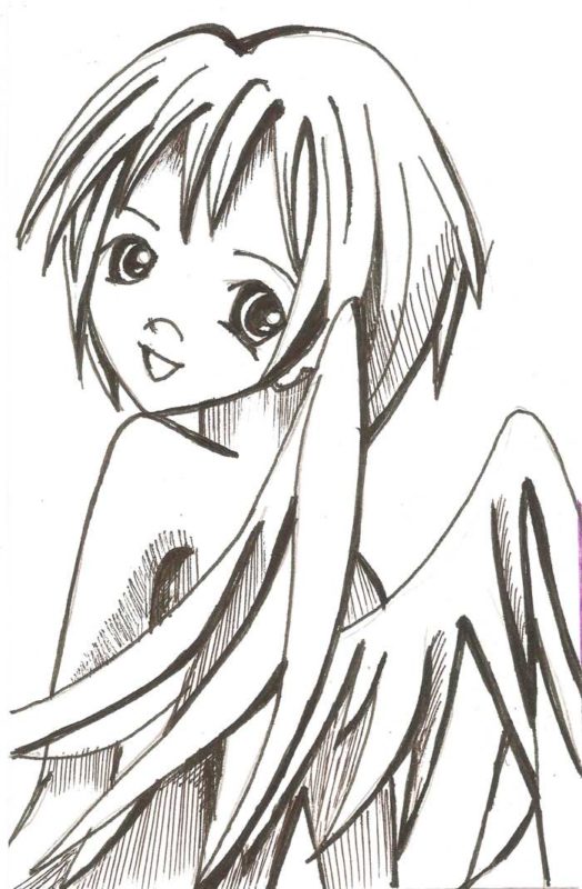 Рисунки карандашом "аниме" легкие