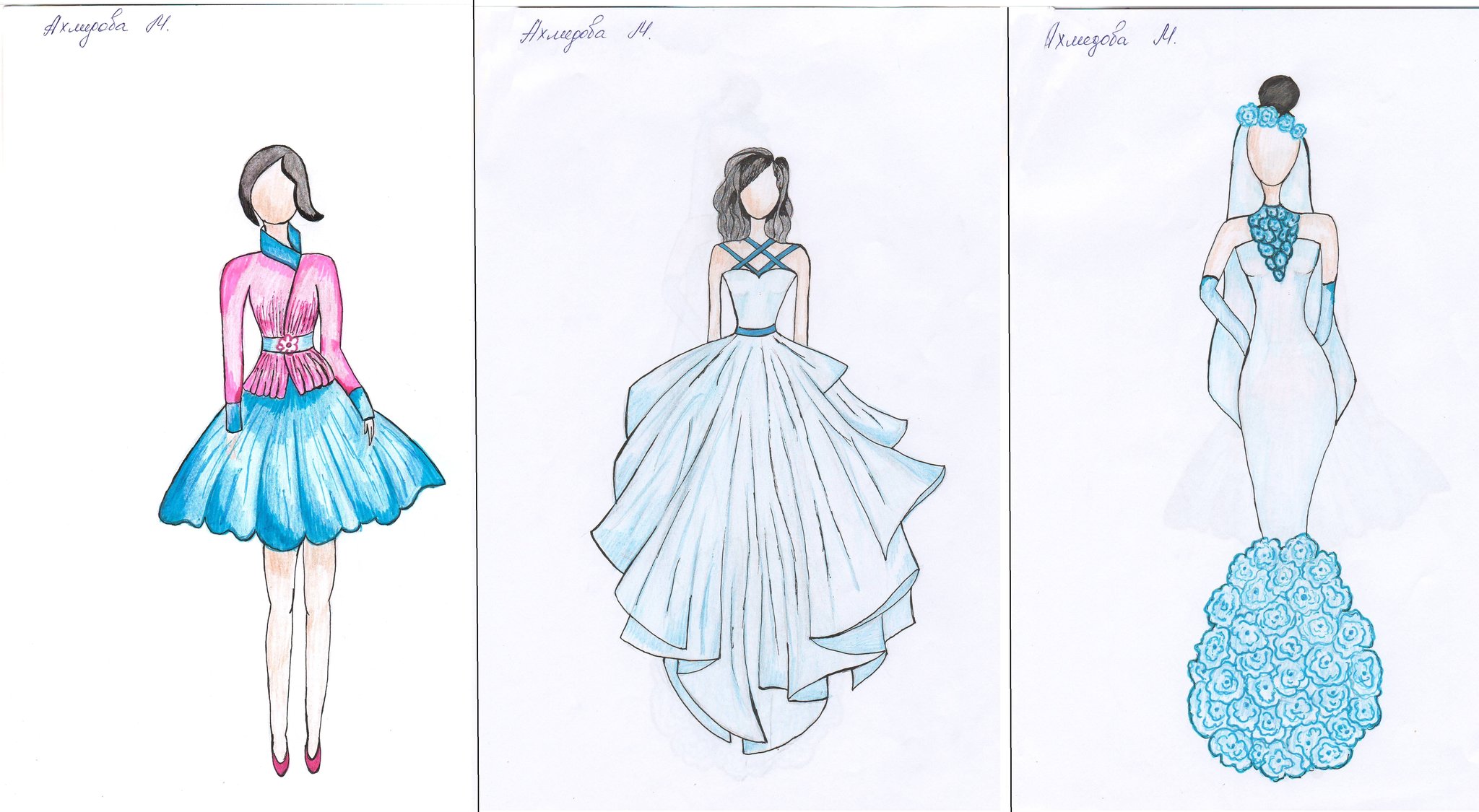 Как нарисовать платье - детальная инструкция рисования разных видов