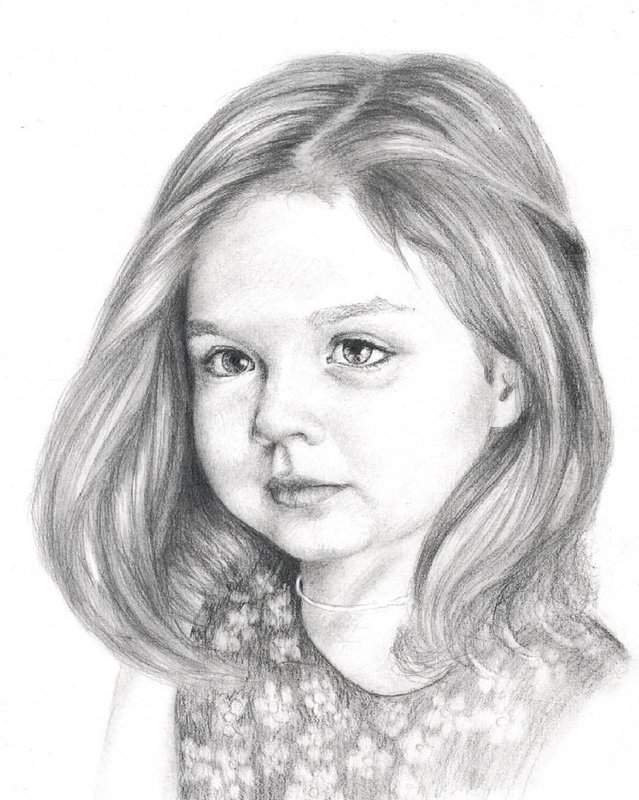 Рисунок девочки карандашом