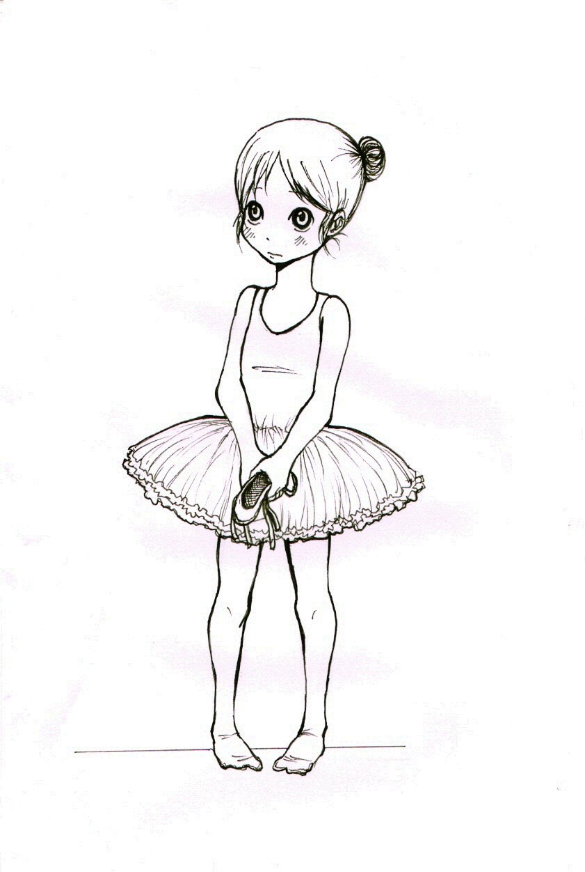 Маленькая балерина рисунок карандашом
