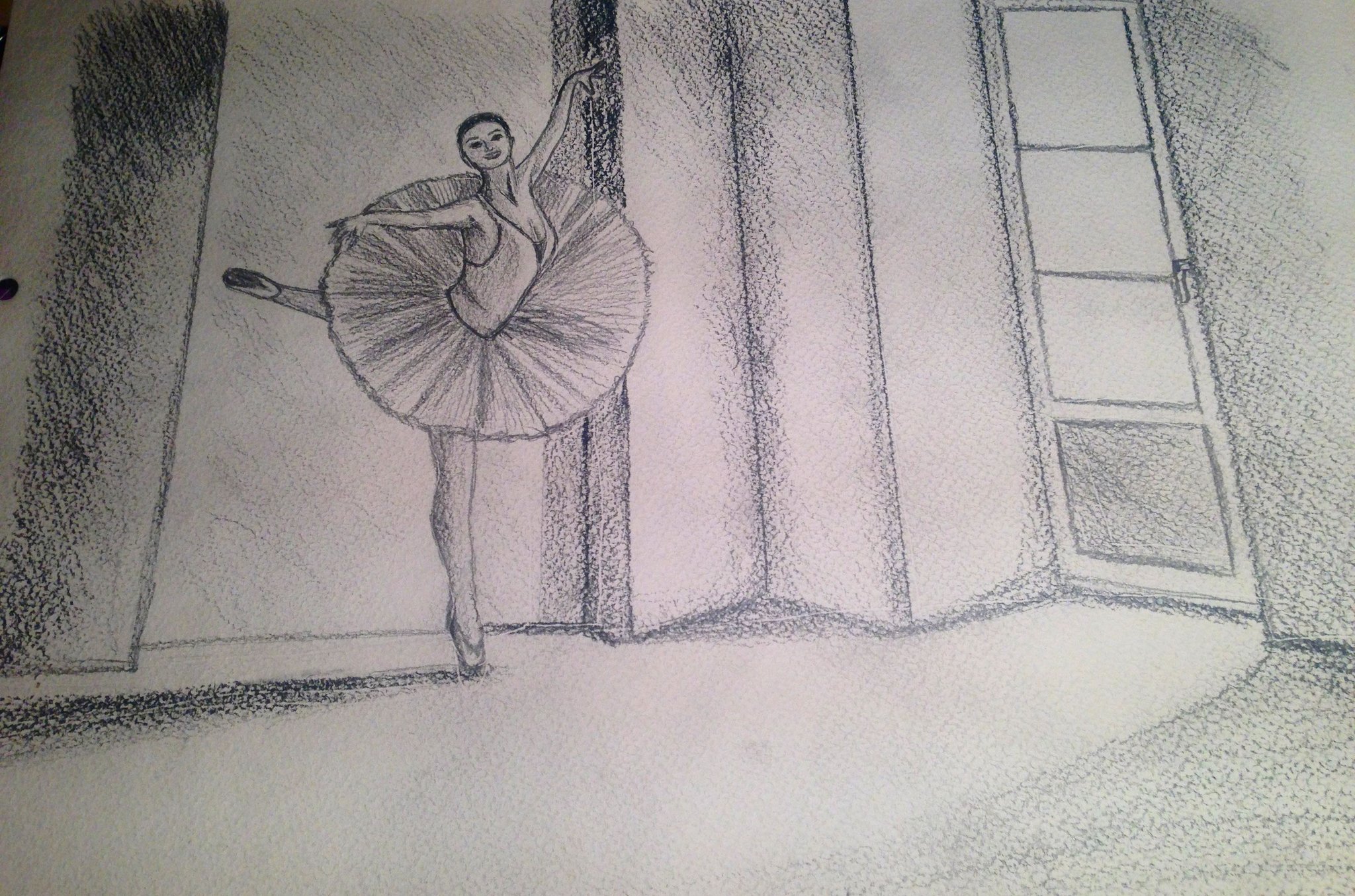 Красивая балерина рисунок