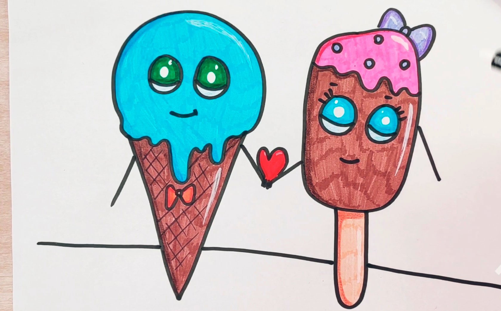 Рисунки мороженого для срисовки